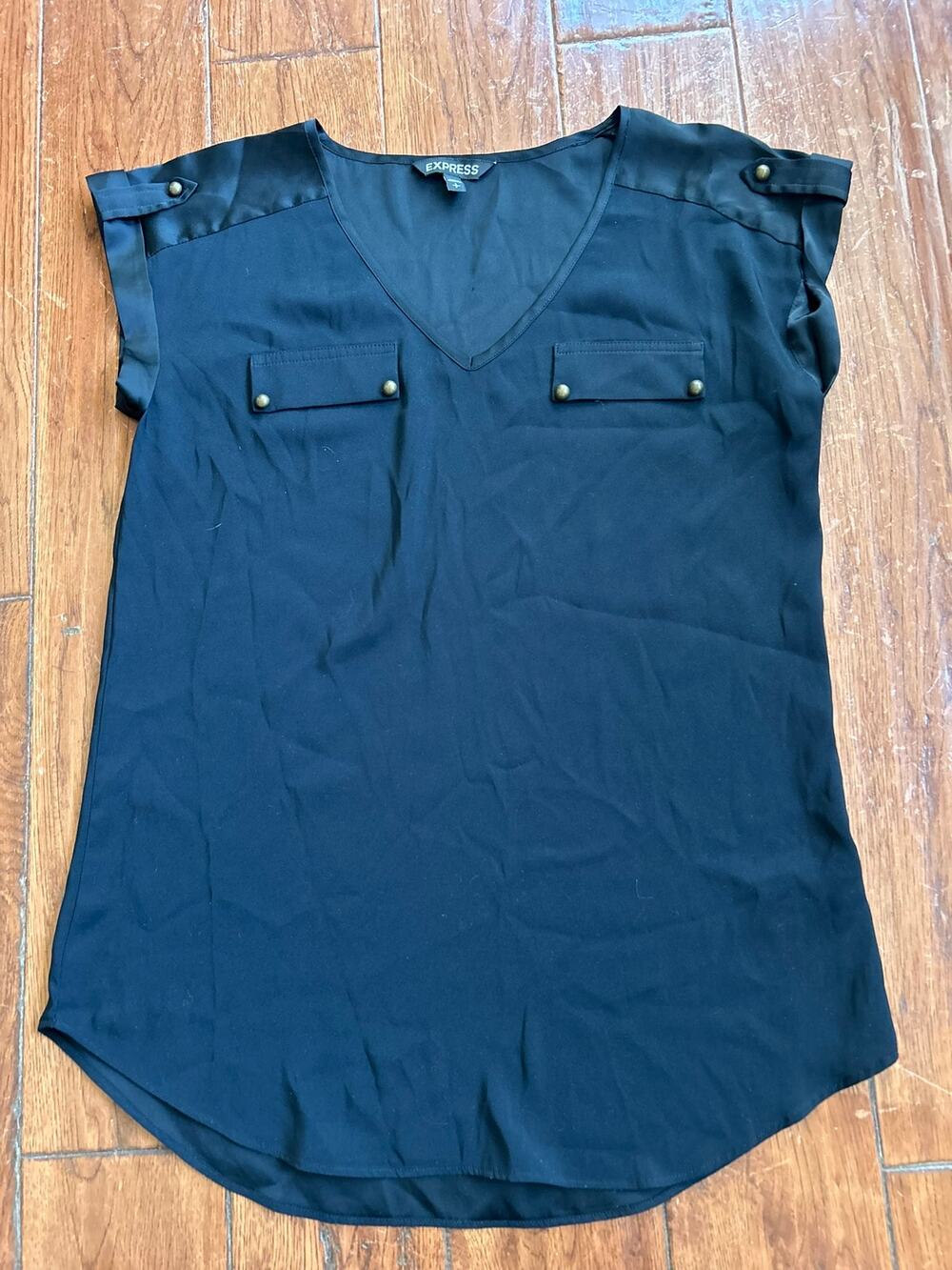 Express Black Top with Bronze Accent Studs